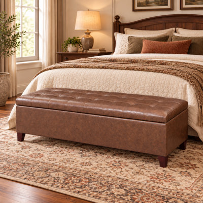 Banc de rangement en simili cuir Loggins