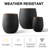 3-Piece Concrete Planter Set with Copper Rust Finish, Handmade Outdoor & Indoor Pots with Drainage Plug
