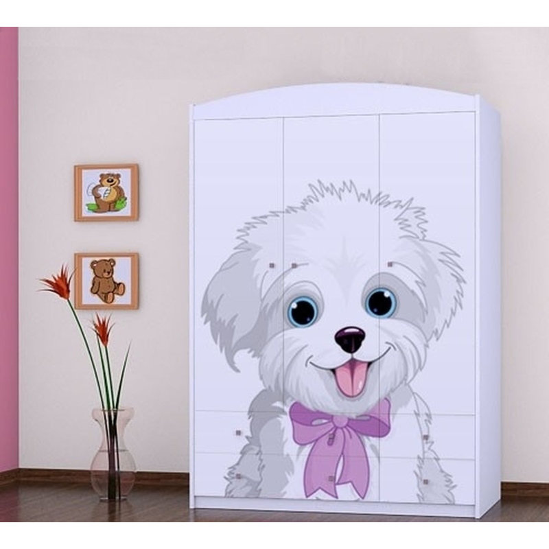 Vihaan 3 Door Wardrobe, White