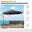 Arlus 2.7m Garden Banana Parasol Cantilever Umbrella Outdoor Black