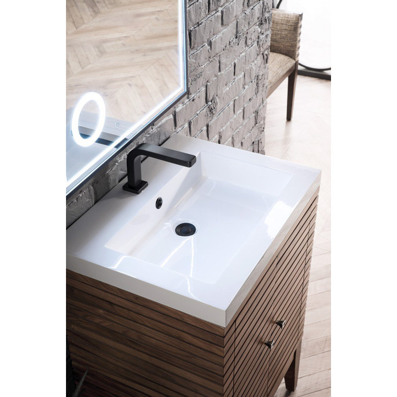 Linden 24'' W Single Vanity, Mid-Century Walnut