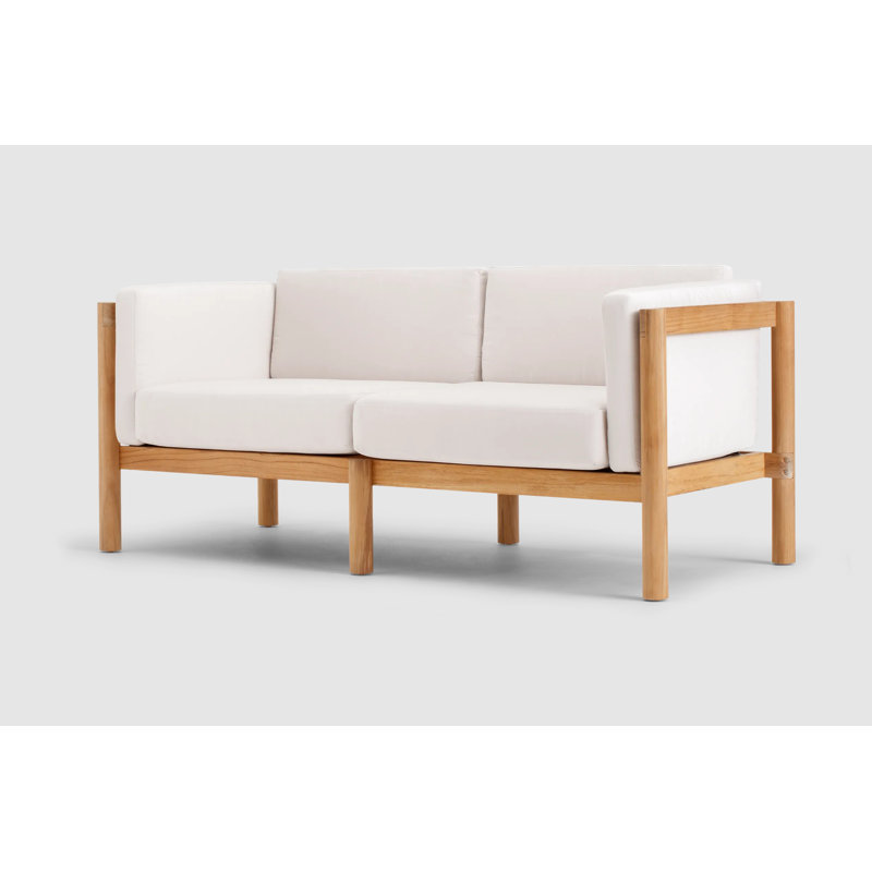 Haven Teak Outdoor Sofa with Sunbrella Cushions, Sunbrella Canvas