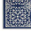 Tapis floral bleu marine / ivoire Chua-942839332