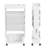5-Tier Mobile Bookshelf, Rolling Bookcase Book Storage Rack, Movable File Folder Organizer Cart With Wheels For Home Study Office Living Room Classroom, (White)