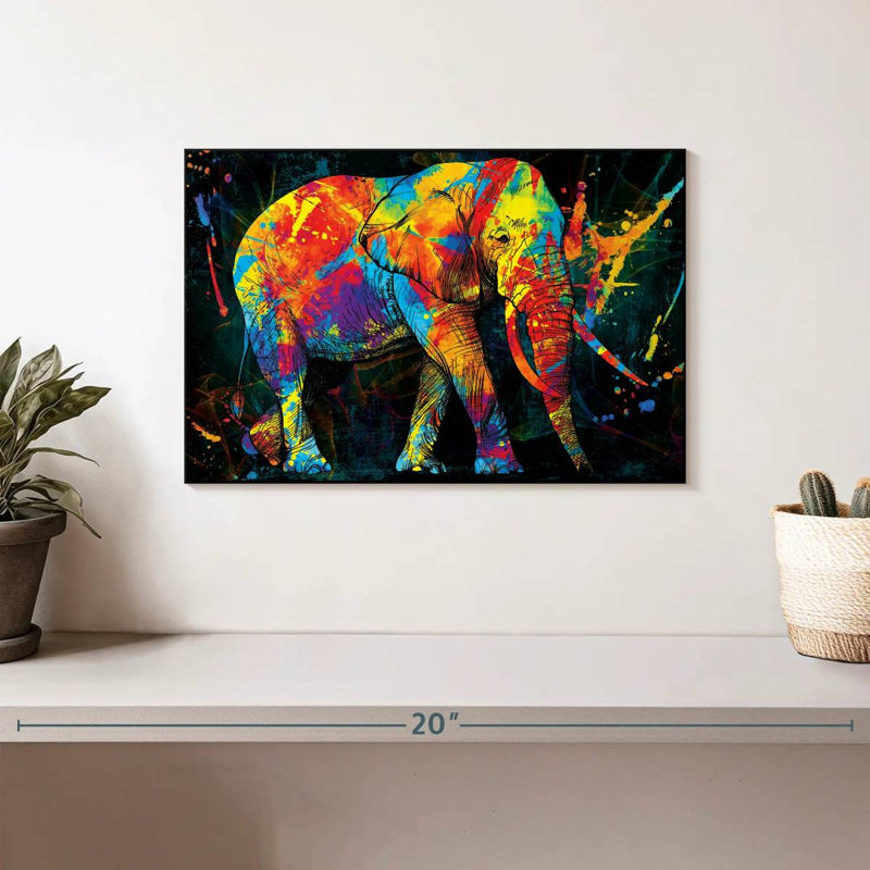 Éléphant brun Brampt, H 8 po x l 12 po
