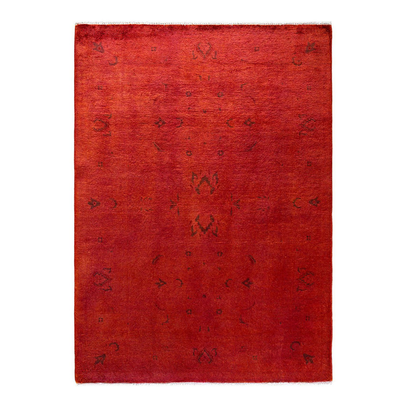 Tapis orange nouvel âge 4 pi 2 po x 5 pi 7 po Dakim