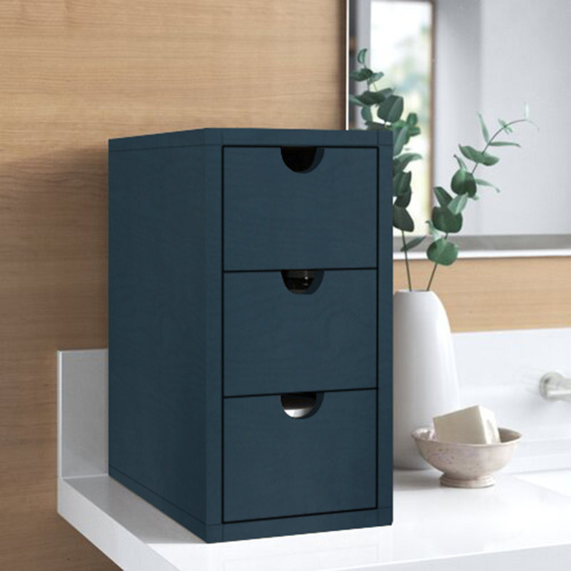 Allimae 8" W x 16" H Wall Mounted Cabinet, Blue