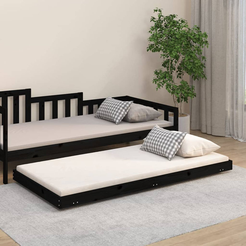 Pente Solid Wood Bed, White, Single (3')