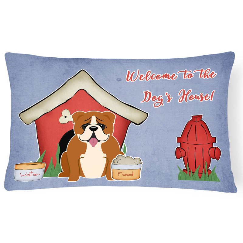 Coussin lombaire intérieur/extérieur rouge/blanc dog house