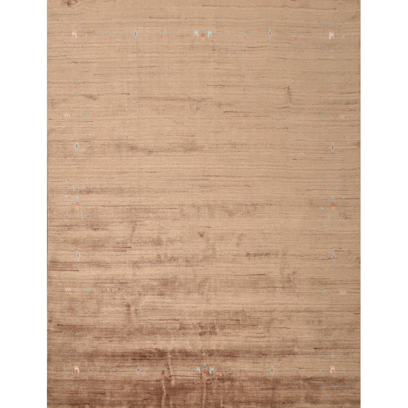 Tapis carré en laine fait à la main de style Gabbeh 8 x 8
