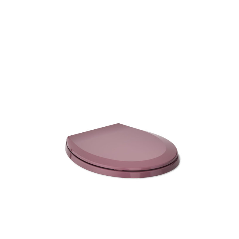 Lustra with Quick-Release Hinges Toilet Seat, Raspberry Puree, Round