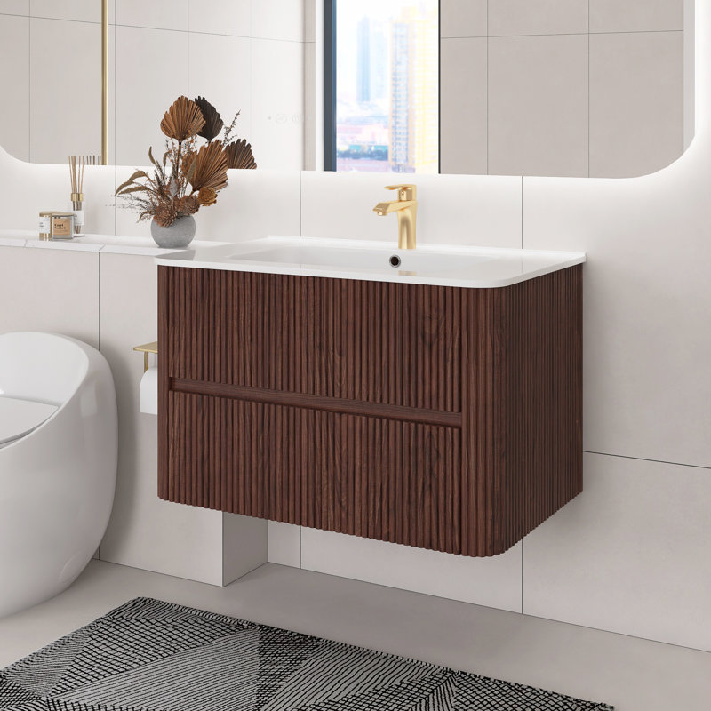 Dorette 29.92'' Single Bathroom Vanity with Ceramic Top