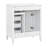 30" White Bathroom Vanity with Ceramic Sink