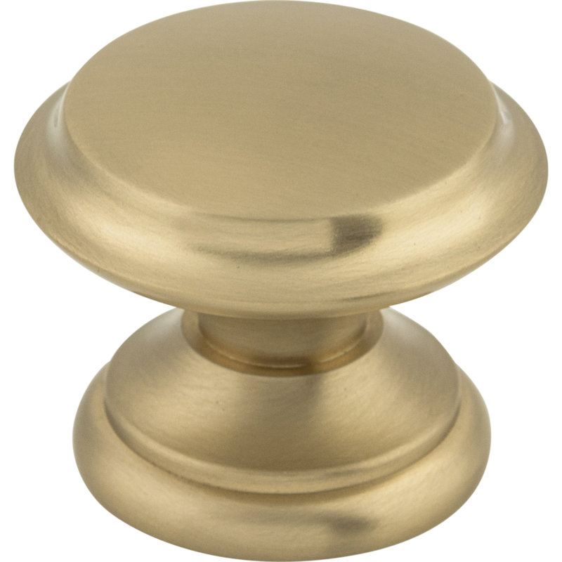 Flat Top 1 3/8" Diameter Round Knob, Brushed Bronze
