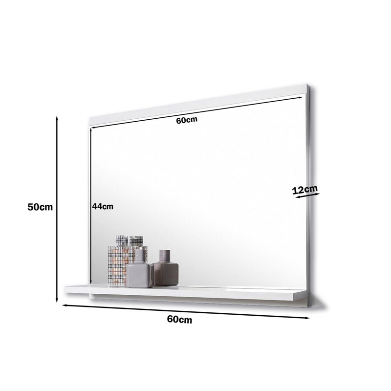 Jaki Rectangle Wall Mirror with Shelves
