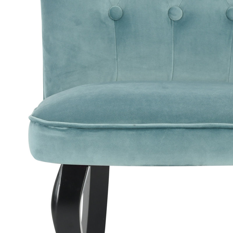 Peasely Upholstered Slipper Chair, Blue