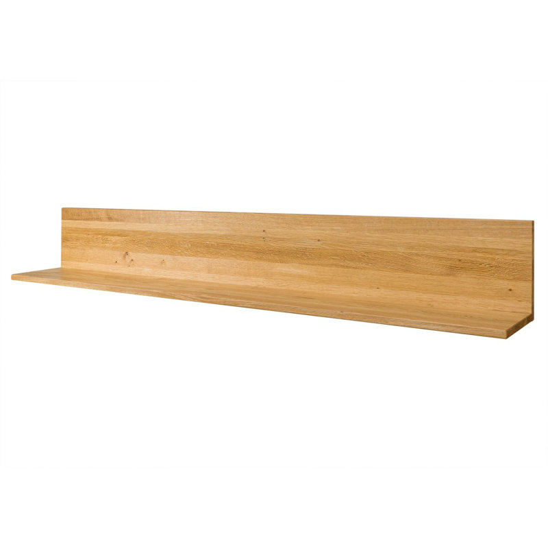 Kent Oak Solid Wood Floating Shelf, 22cm H x 170cm W x 24cm D, Nature Oiled