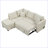 L-shaped Sectional Pull Out Sofa Bed Sleeper Sofa with Two USB Ports, Two Power Sockets and a Movable Storage Ottoman-190385852