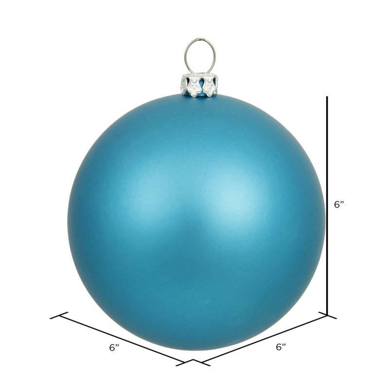 Ornement boule à boule percée uv sequin, Turquoise mat