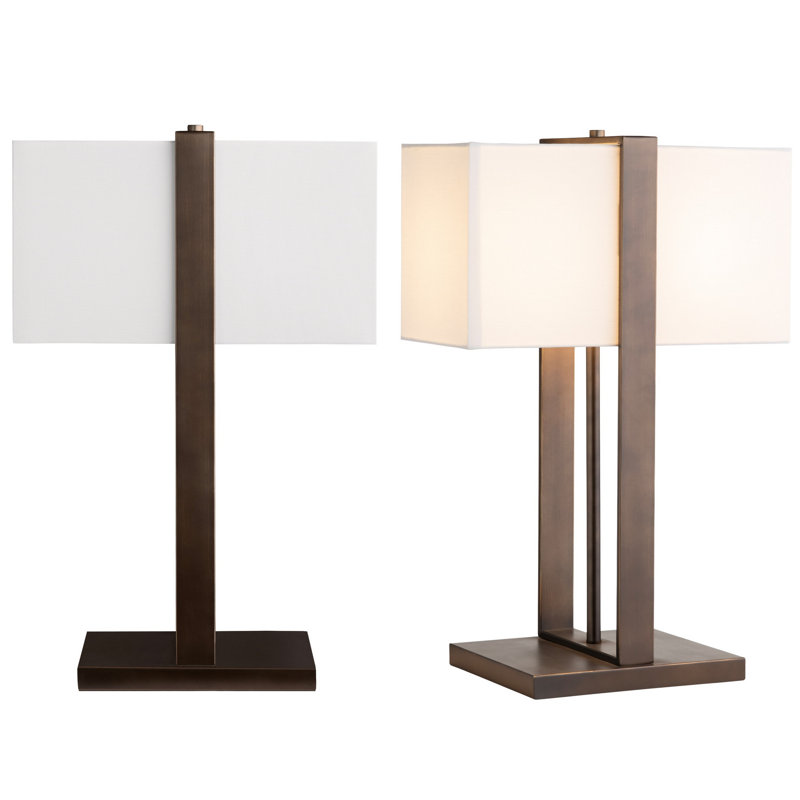 Set Of 2 Metal Table Lamps