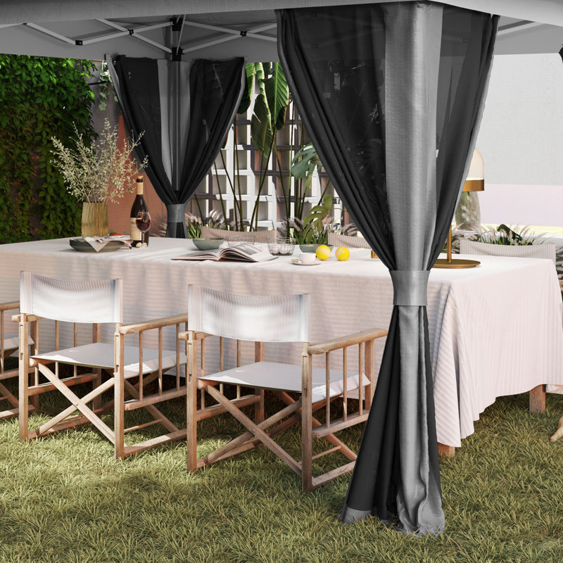 Cassy 3.5m x 3.5m Iron Pop Up Gazebo, Grey