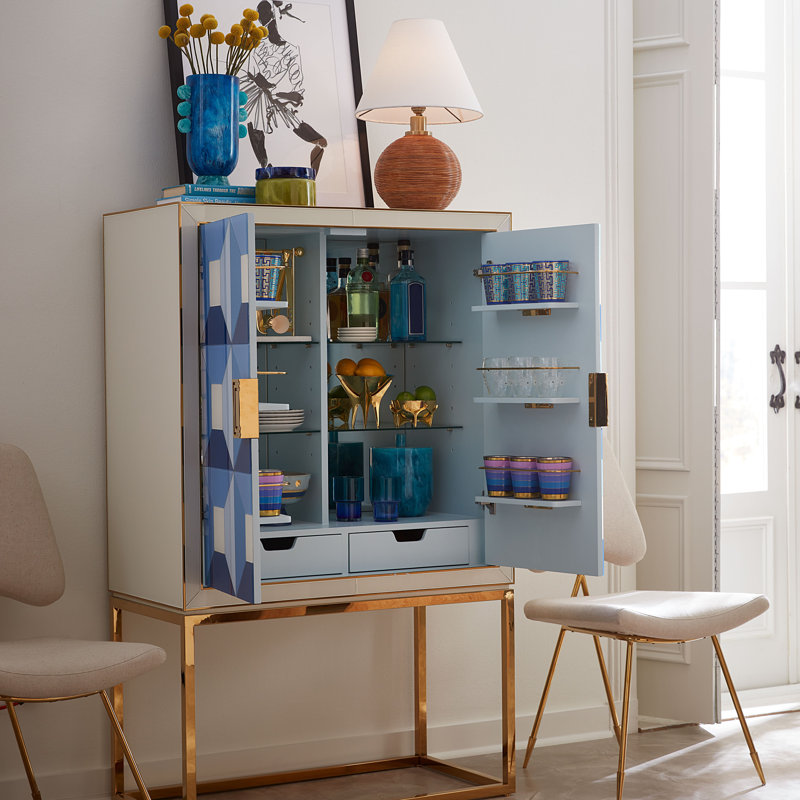 Sorrento Glass Bar Cabinet