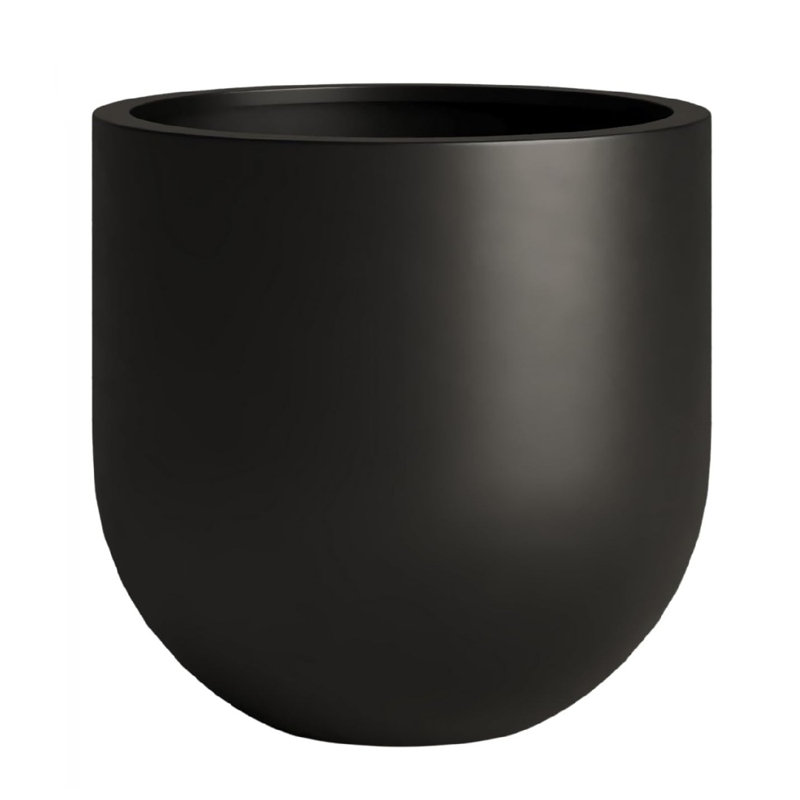 Dorlis Handmade Pot Planter, 16" H x 16" W x 16" D, Black