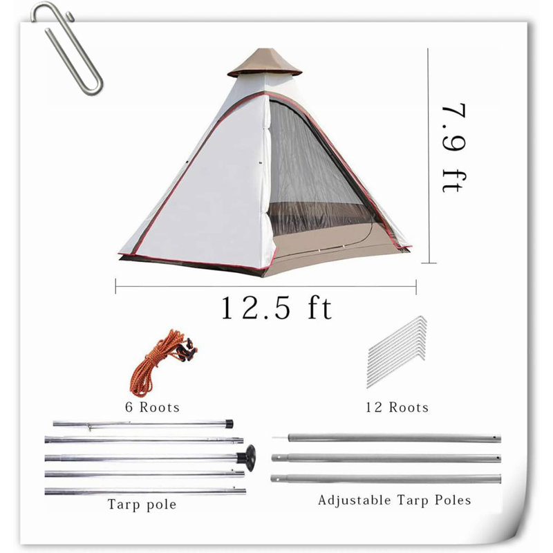 White Ultralight 6-Person Four-Season Dome Tent with Carry Bag