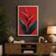 Tropical Bloom in Red Botanical - Wrapped Canvas-1648830153-1648830154