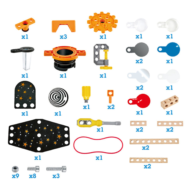 Ensemble de laboratoire de science optique 53 pièces junior inventor