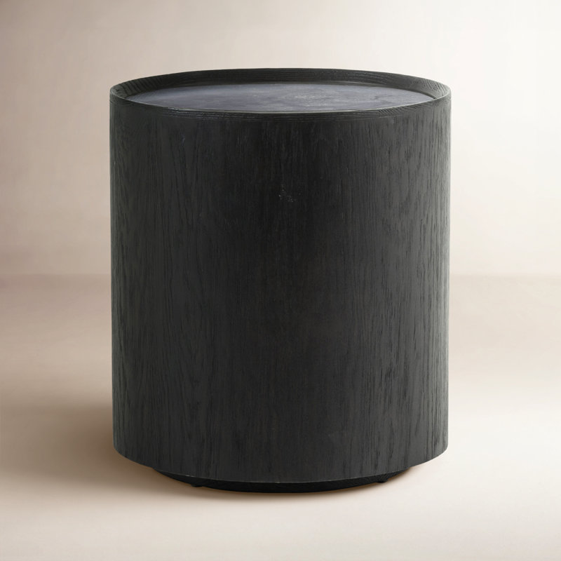 Thibault Weighton 100% Stone Drum End Table