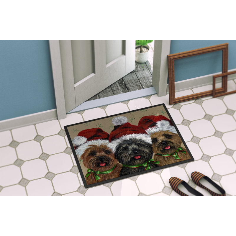 Tapis d'entrée antidérapant Guerriero, Cairn Terrier - Noël Ceaser and Co, L 18 po x L 27 po