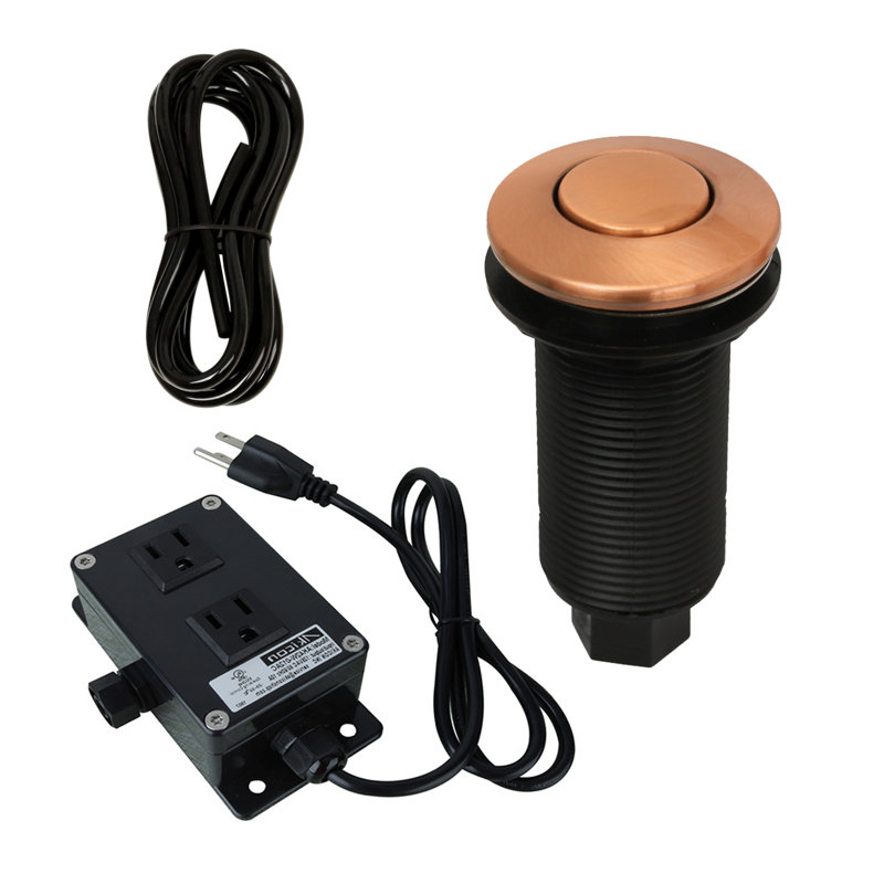 Garbage Disposal Kitchen Air Switch, Copper