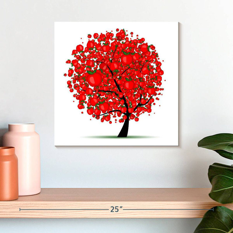 Red Apple Tree, 16" H x 16" W