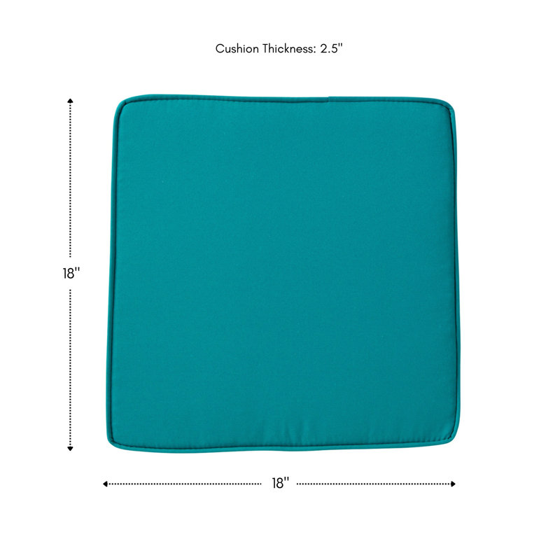 Outdoor Dining Chair Seat Pad, Peacock