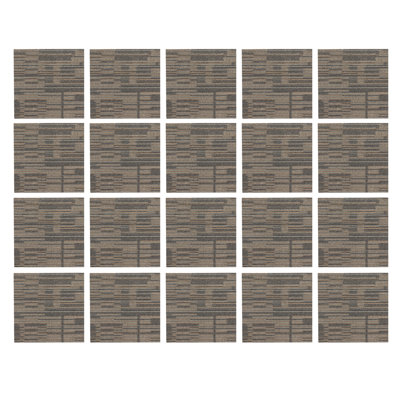 20'' W Multi Level Loop Carpet Tile