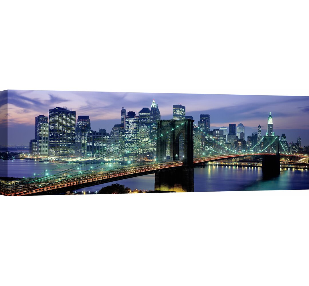 Leinwandbild Brooklyn Bridge and Skyline von Richard Berenholtz