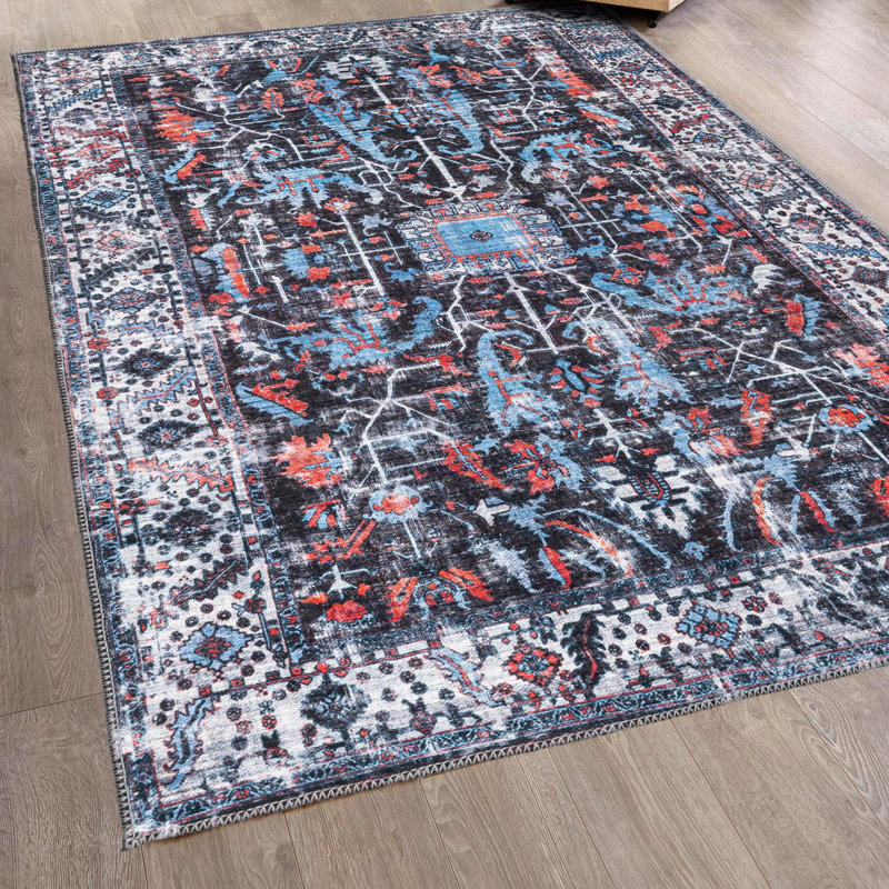 Guynn Chenille Oriental Indoor Rug, Rectangle 9'2" x 12'
