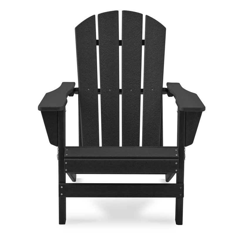 Chaise Adirondack pliante en résine, Noir
