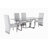 Tavarious Glass Top Metal Base Dining Table