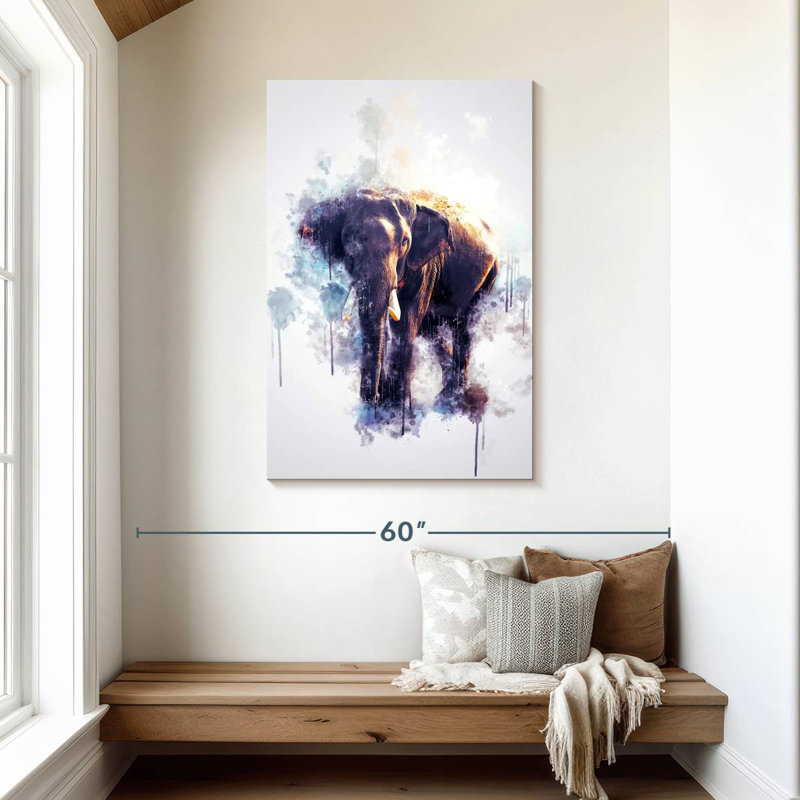 Brampt Elephant Looking, 45" H x 30" W