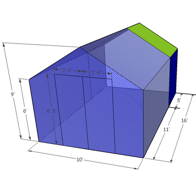 Ensemble de poulailler et de poulailler 10 pi x 16 pi pour 22 poulets