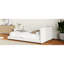 Grand lit tapissier beige avec apparence élégante et design de construction-218173130-218173128