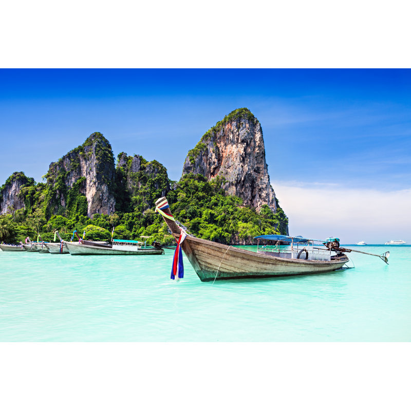 Longtale Boats - Wrapped Canvas Print, 30cm H x 46cm W x 3.8cm D