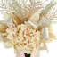 Hydrangea Holiday Arrangement with Glittery Leaves and Bows