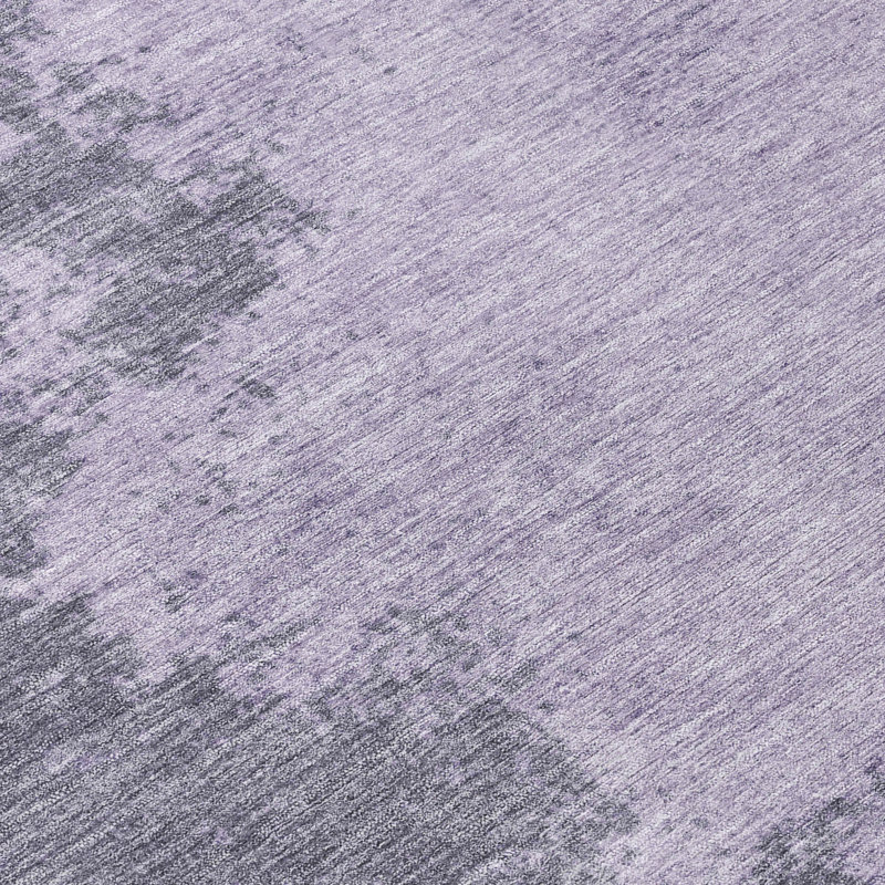 Machine Washable Indoor/Outdoor Xhevrie Purple Rug, Rectangle 3' x 5'