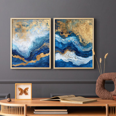ABSTRACT Series CDX-Premium, reproduction encadrée - prête à être accrochée - aucun clou requis - aucun clou requis