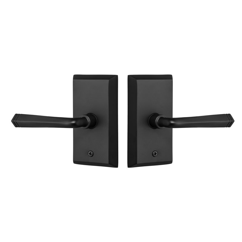 Aqua Single Dummy Door Lever, Matte Black