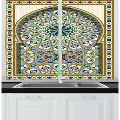 Geometric Tailored Kitchen Curtain