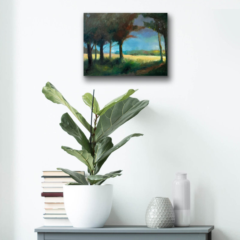 Art mural en verre Winston Porter «Meadow» par Jan L. Waldron, H 12 po x l 16 po x P 0,13 po